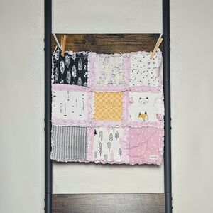NEW Handmade Minky Rag Quilt Lovey